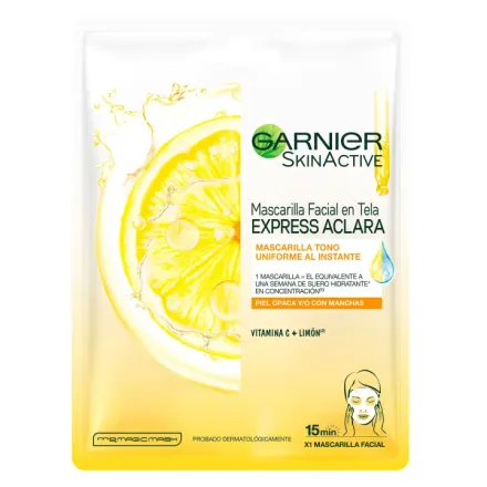 Garnier Mascarilla En Tela Express Aclara Vitamina C x 28 g
