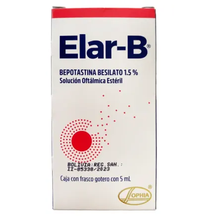 Elar B (Sol.oft.) x 5 ml Bepotastina Besilato 1.5%