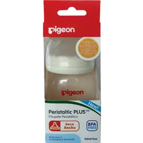 Pigeon Biberon Softouch Boca Ancha Blanco x 160 ml / 5 Oz
