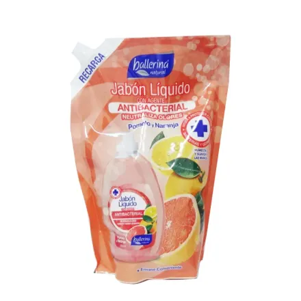 Ballerina Jabon Liquido Antibacterial Pomelo Y Naranja x 900 ml