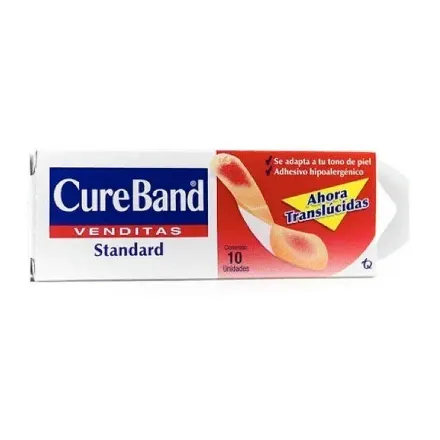Cure Band Venditas Transparetentes Standard x Caja <10> Curitas