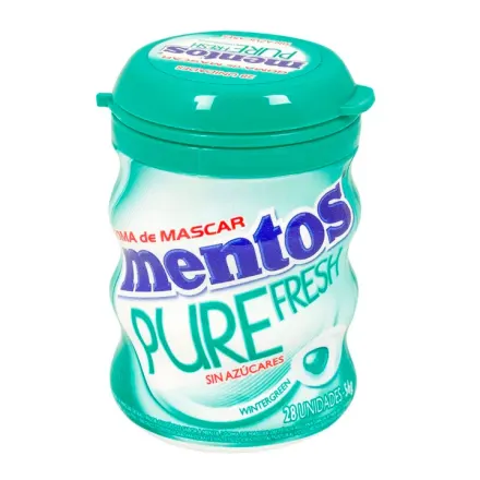Mentos Pure Fresh Wintergreen Goma De Mascar x 28 Unidades
