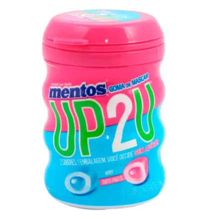 Mentos Up2u Menta Tutti Frutti Goma De Mascar x 28 Unidades