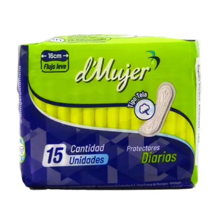 D Mujer Toallas Femeninas Protectores Diarios x Paq (15)