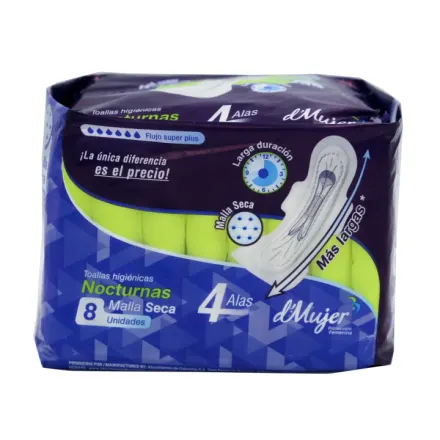 D Mujer Toallas Femeninas Nocturnas Malla Seca x Paq (8)