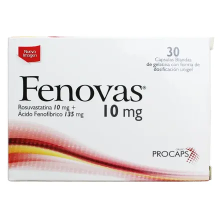 Fenovas 10 mg / 135 mg Rosuvastatina / Acido Fenofibrico