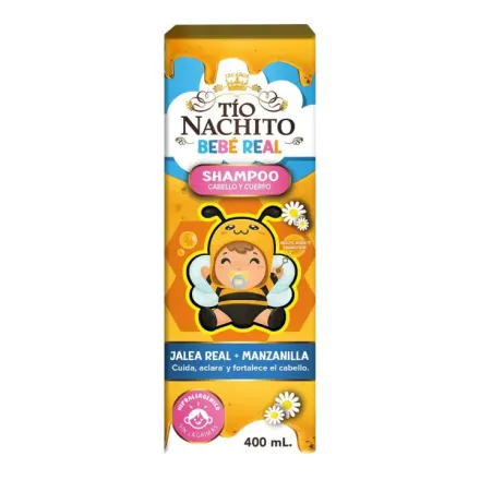 Tio Nachito Shampoo Para Bebe Jalea Real + Manzanilla x 400 ml