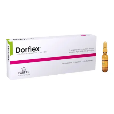 Dorflex 2.2 mg / 75 mg Iny Im Set (ampolla + Jeringa) Pridinol / Diclofenaco