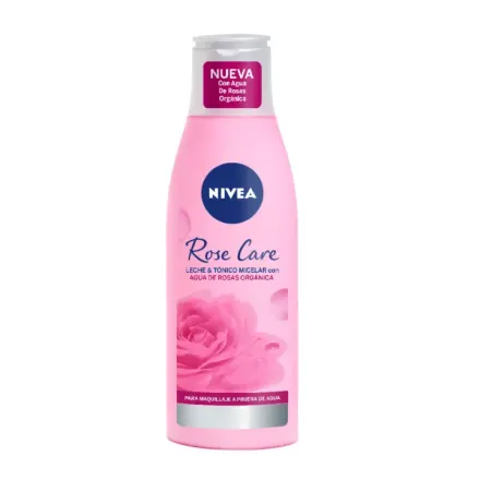 Nivea Rose Care Leche Y Tonico Micelar x 200 ml