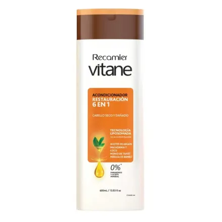 Recamier Vitane Acondicionador Restauracion 6 En 1 x 400 ml