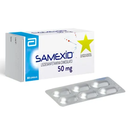 Samexid 50 mg Lisdexanfetamina Dimesilato Psico