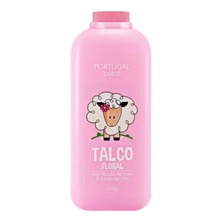 Portugal Bebe Talco Floral Con Almidon De Maiz Y Oxido De Zinc x 250 g
