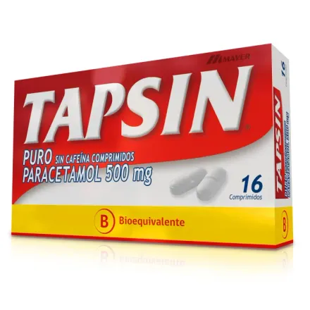 Tapsin Sin Cafeina 500 mg Paracetamol