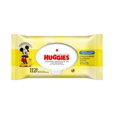 Huggies Wipes Limpieza Diaria Amarilla x Paq <112>
