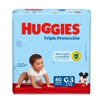 Huggies Pañales Triple Proteccion Talla g x Paq <80>