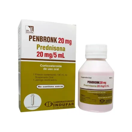 Penbronk 20 mg / 5 ml Suspension x 100 ml Prednisona
