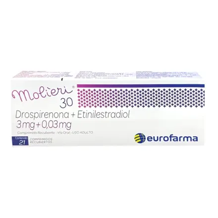 Molieri 30 comprimido x Caja <21> Drospirenona / Etinilestradiol