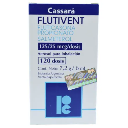 Flutivent 125 / 25 mcg Aerosol x 120 Dosis Fluticasona / Salmeterol