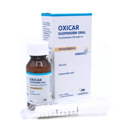 Oxicar 300 mg / 5 ml Suspension x 60 ml Oxcarbazepina