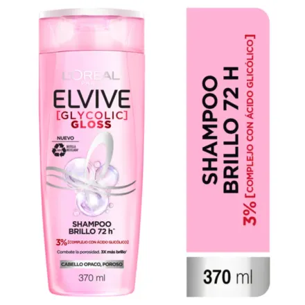 Elvive Shampoo Glycolic Gloss x 370 ml
