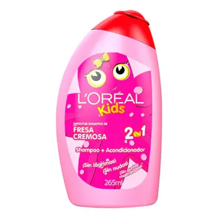 Loreal Kids Shampoo + Acondicionador Fresa Cremosa x 265 ml