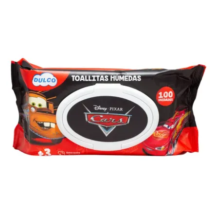 Dulco Toallitas Humedas Cars x Paq <100>