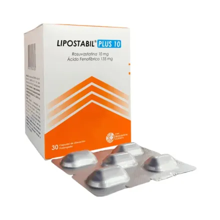 Lipostabil Plus 10 mg / 135 mg Rosuvastatina / Acido Fenofibrico