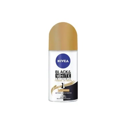 Nivea Black & White Inv Toque De Seda Roll On x 1 Unidad