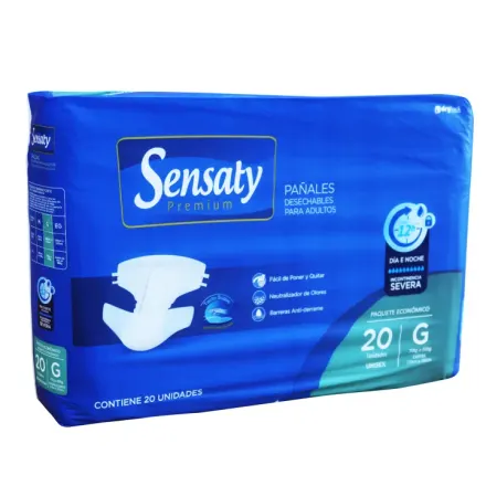 Sensaty Pañales Para Adulto Talla Grande (g) x Paquete <20>