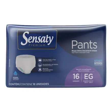 Sensaty Pañales Para Adulto Tipo Pants Talla Extra Grande (Eg) x Paquete <16>