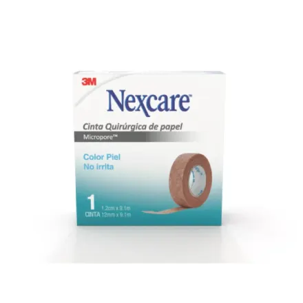 Micropore Nexcare (Piel) Pequeño 1.20 Cm Con Caja x 9.1 M