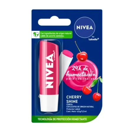 Nivea Lipcare Cherry Shine Rojo x 4.8 g Balsamo Labial