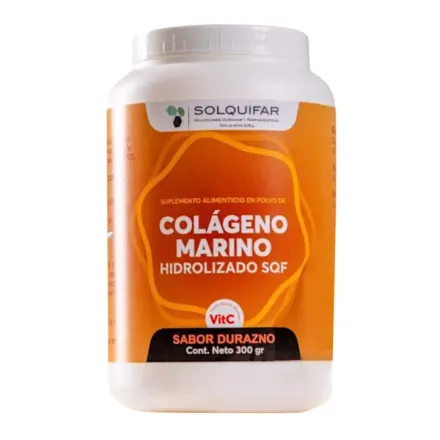 Colageno Marino Hidrolizado Solquifar Durazno x Frasco 300 g