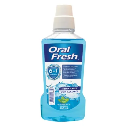 Oral Fresh Enjuague Bucal Menta Fuerte x 500 ml