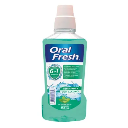 Oral Fresh Enjuague Bucal Menta Fresca x 250 ml