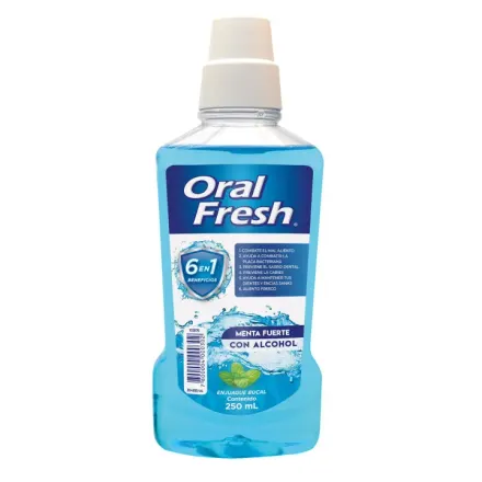 Oral Fresh Enjuague Bucal Menta Fuerte x 250 ml