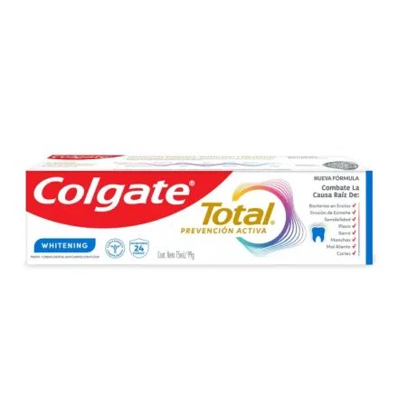 Colgate Crema Dental Total Blanqueadora Whitening x 75 ml
