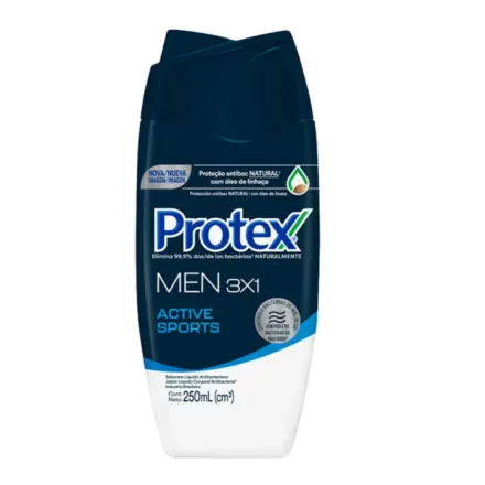 Protex Men 3x1 Active Sports Jabon Liquido Frasco x 250 ml