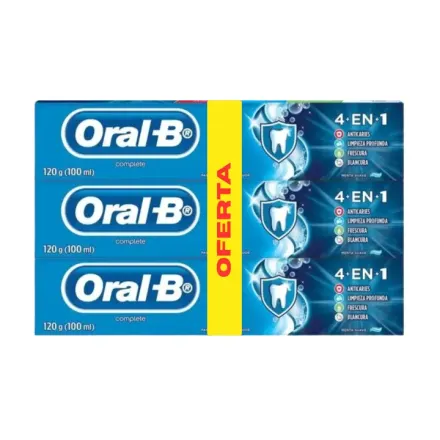 Pack Oral B Crema Dental Complete Menta Suave 100 ml x Pack (3)
