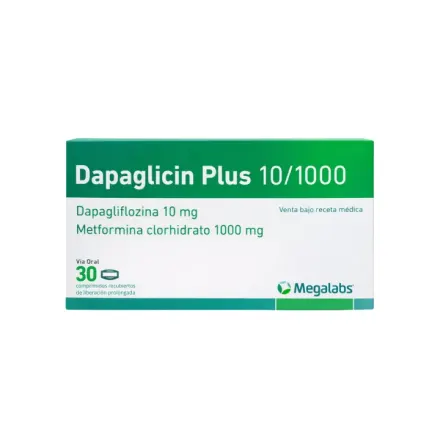 Dapaglicin Plus 10 / 1000 mg Dapagliflozina / Metformina