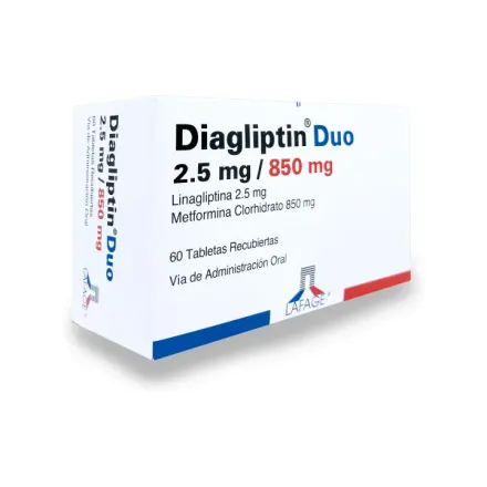Diagliptin Duo 2.5 mg / 850 mg Linagliptina / Metformina