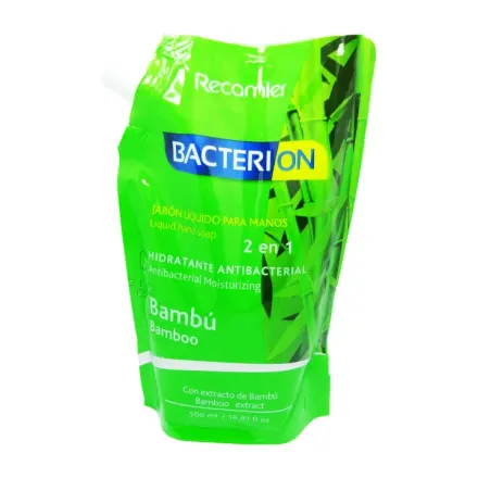Recamier Bacterion Jabon Liquido Bambu Doypack x 500 ml